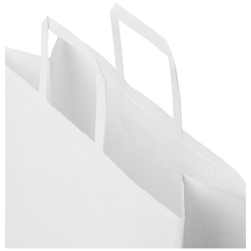 Bolsa de papel kraft 80-90 g/m2 con asas planas, grande
