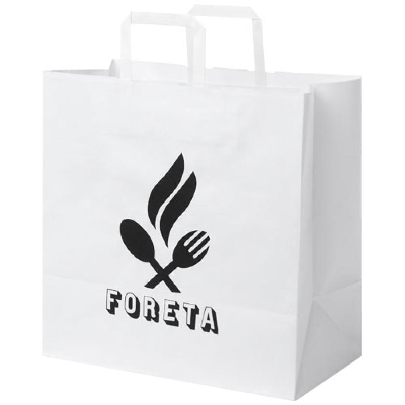 Bolsa de papel kraft 80-90 g/m2 con asas planas, XL