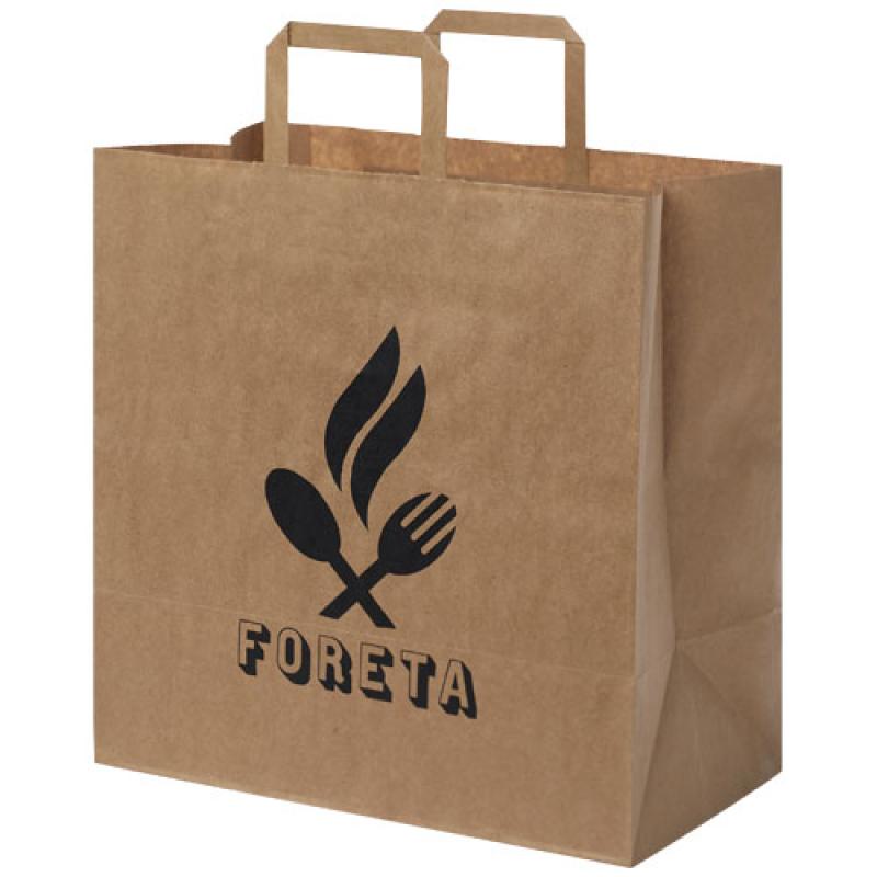 Bolsa de papel kraft 80-90 g/m2 con asas planas, XL