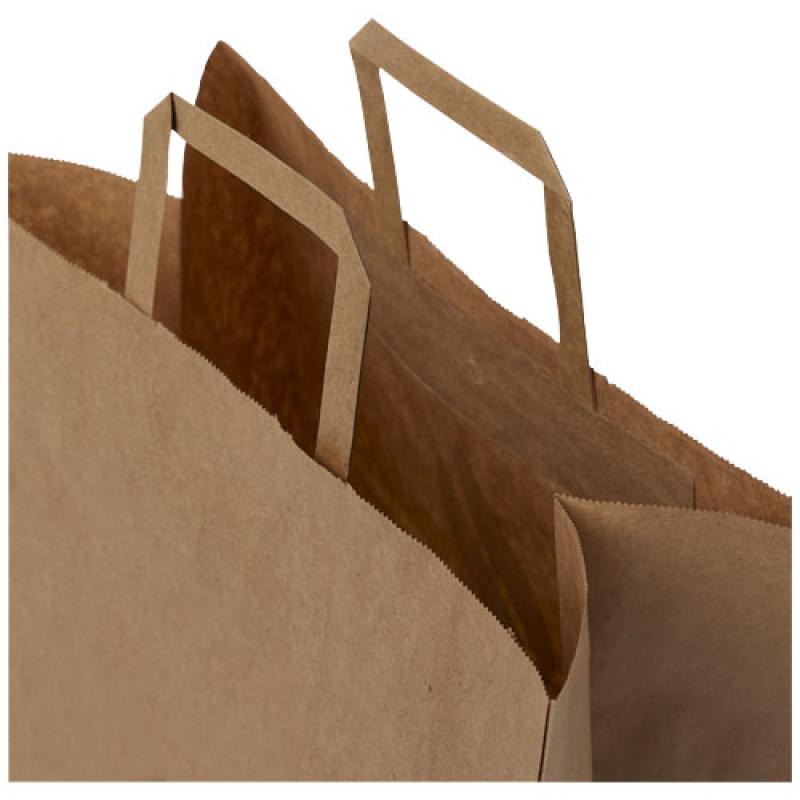 Bolsa de papel kraft 80-90 g/m2 con asas planas, XL