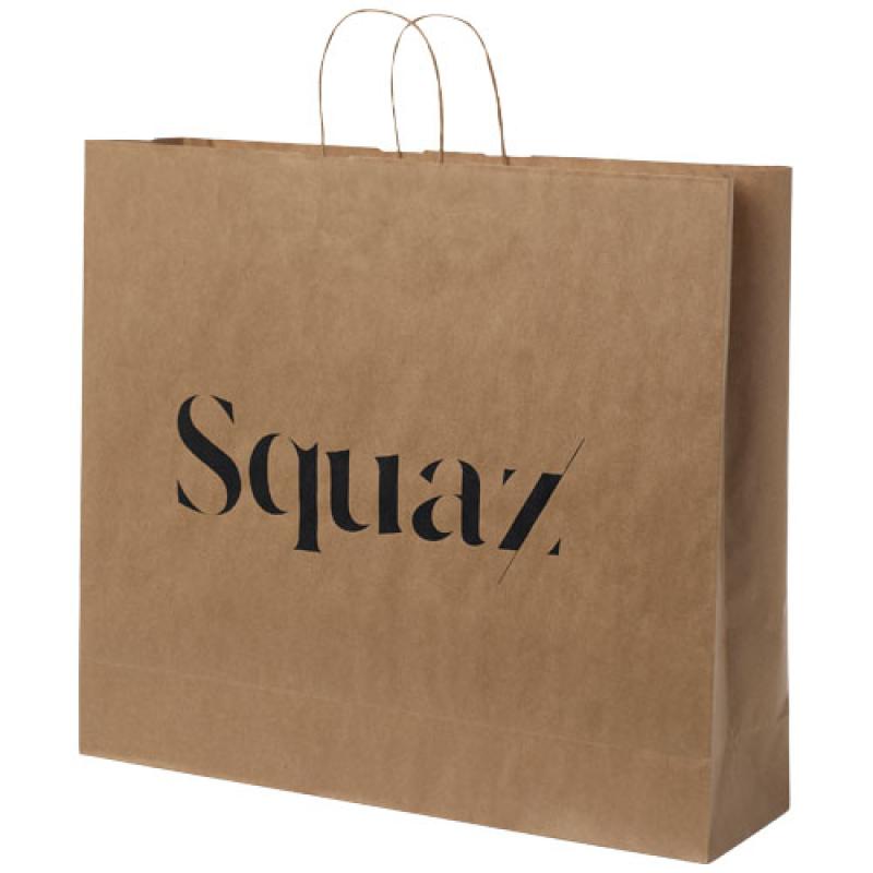 Bolsa de papel kraft 90-100 g/m2 con asas retorcidas, XXL