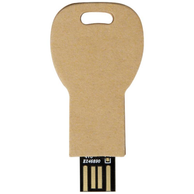 Memoria USB 2.0 de papel reciclado con forma de llave