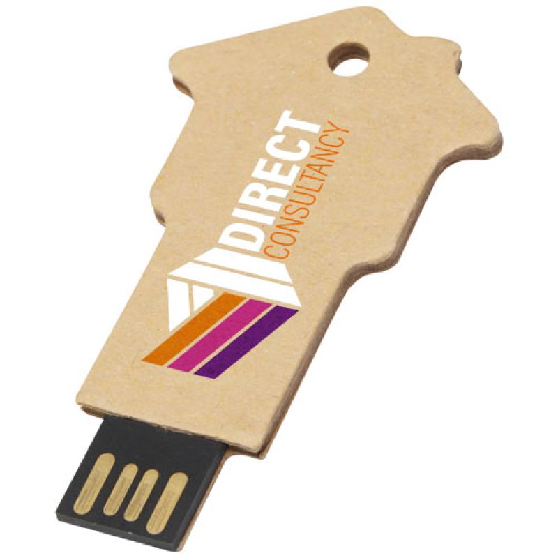Memoria USB 2.0 de papel reciclado en forma de casa