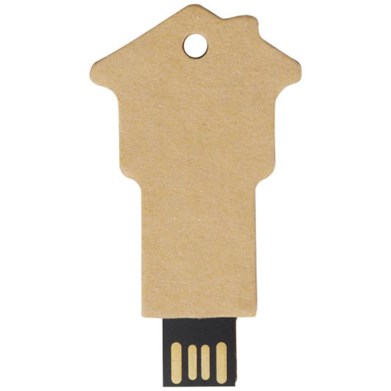 Memoria USB 2.0 de papel reciclado en forma de casa