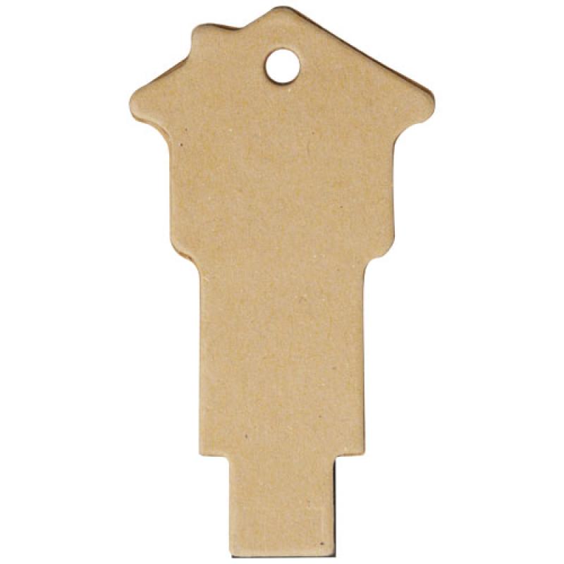 Memoria USB 2.0 de papel reciclado en forma de casa