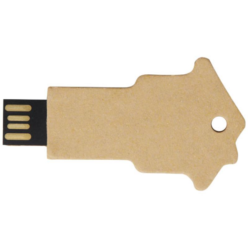 Memoria USB 2.0 de papel reciclado en forma de casa