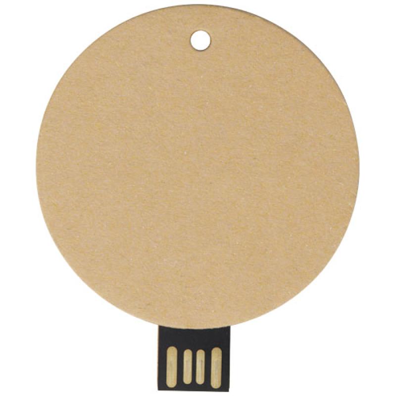Memoria USB 2.0 de papel reciclado redonda