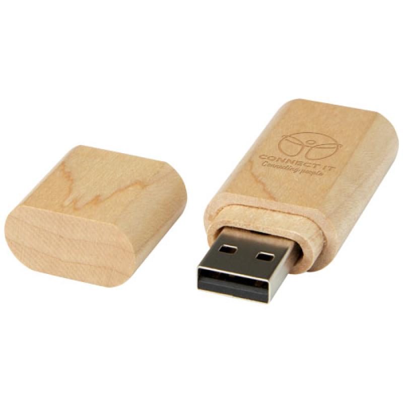 Memoria USB 2.0 de madera con llavero