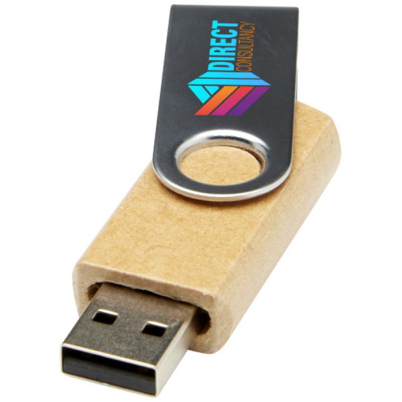 Memoria USB 2.0 de papel reciclado "Rotate"