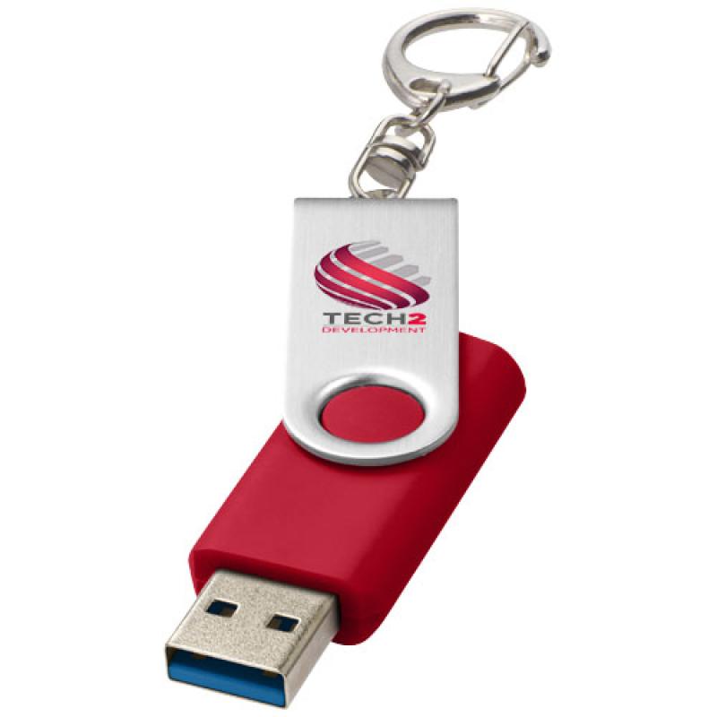 Memoria USB 3.0 con llavero "Rotate"