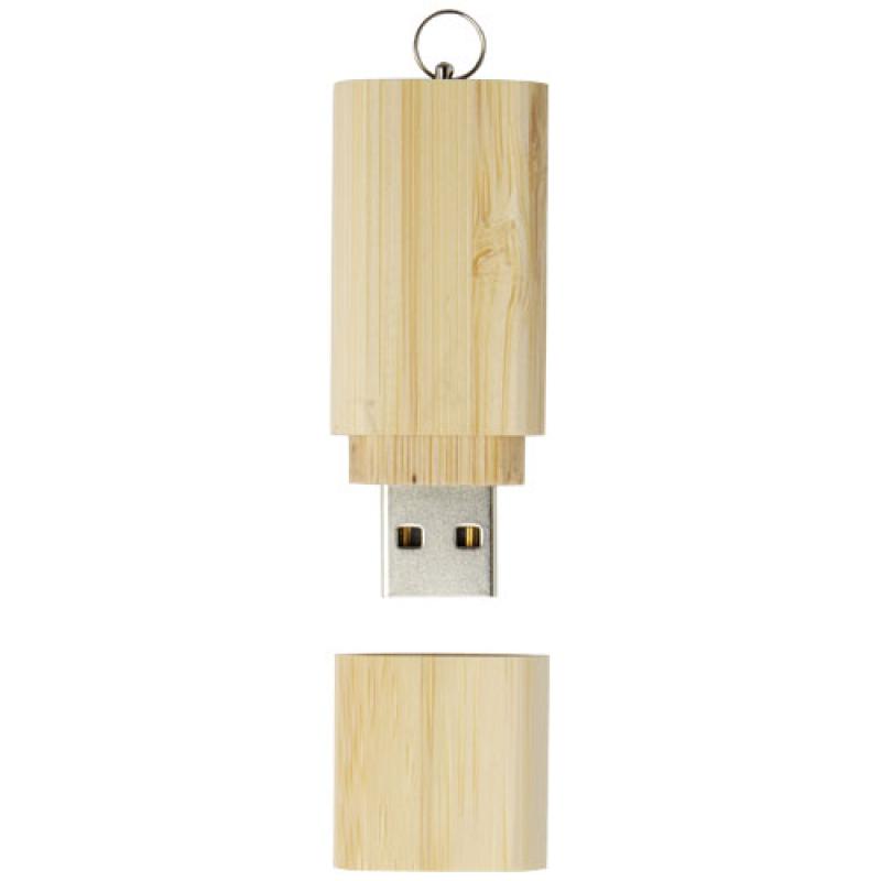 Memoria USB 3.0 de bambú con llavero