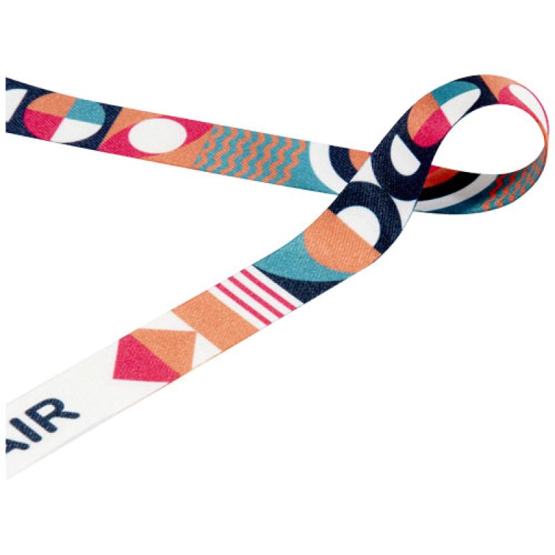 Lanyard de RPET con sublimación y 2 llaveros "Leia"