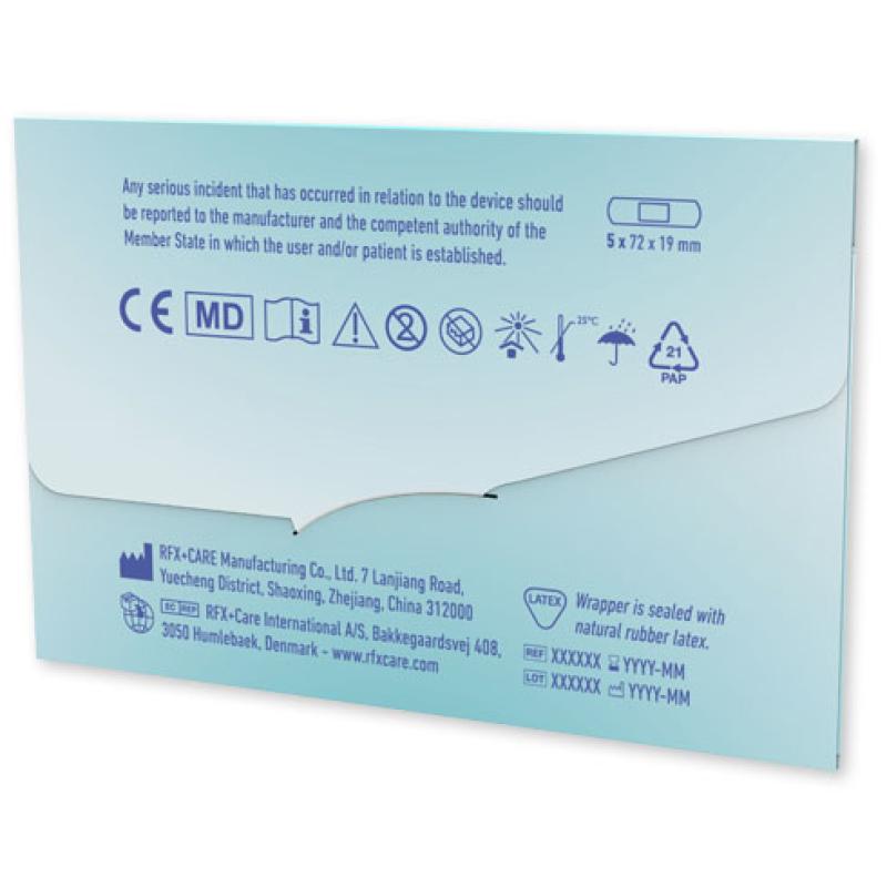 Apósitos de 5 piezas en sobre de papel impreso a todo color