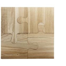 Tabla de cortar de roble en forma de puzle "SCX.design K05"