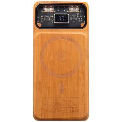 Batería externa magnética de madera de 10 000 mAh y 15 W "SCX.design P48"