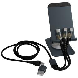 Soporte para teléfono plegable con cable de carga 3 en 1 "SCX.design O32"