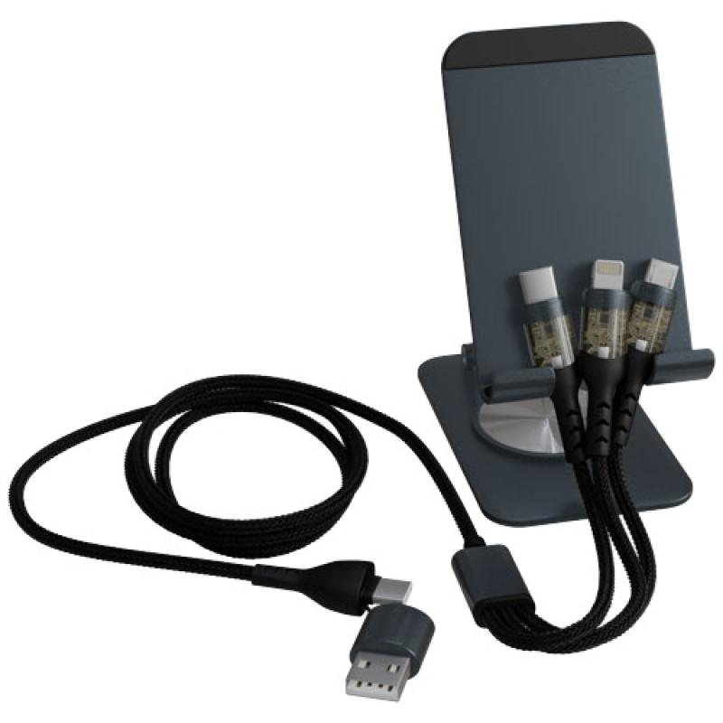 Soporte para teléfono plegable con cable de carga 3 en 1 "SCX.design O32"