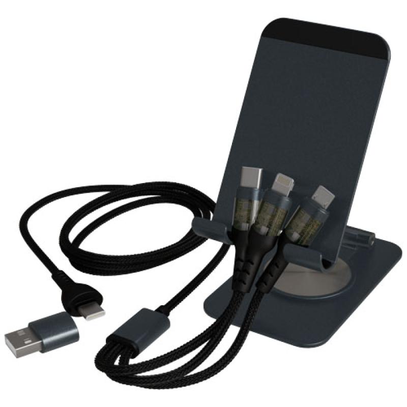 Soporte para teléfono plegable con cable de carga 3 en 1 "SCX.design O32"
