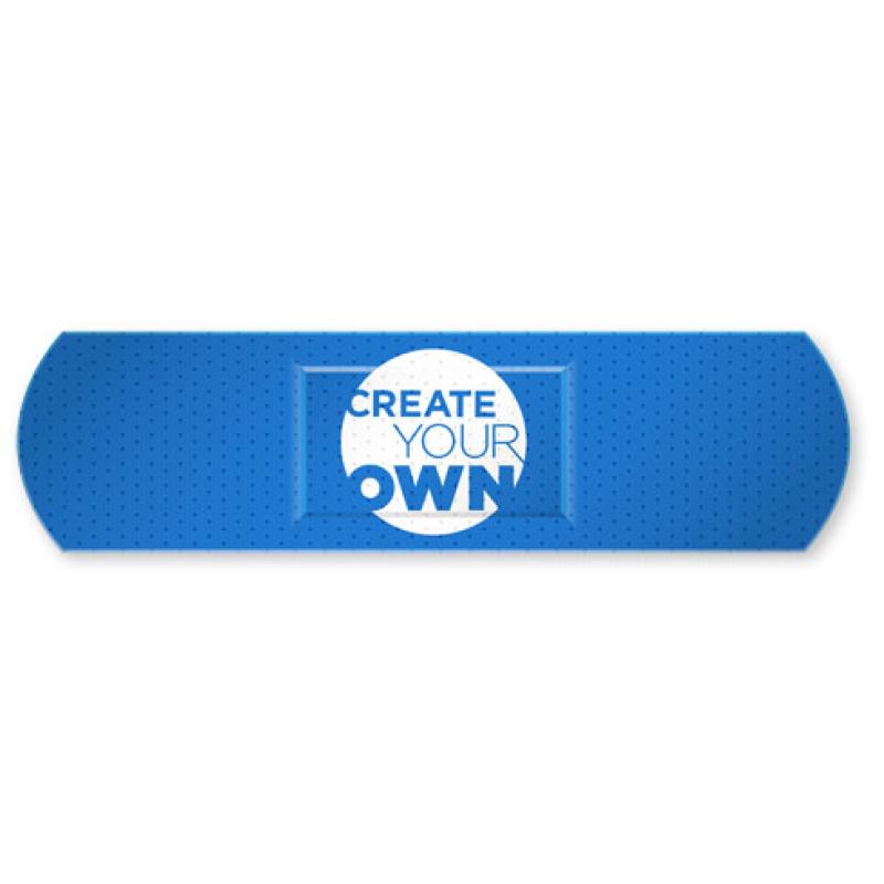 10 tiritas personalizables envasados en un sobre de papel kraft impreso a todo color