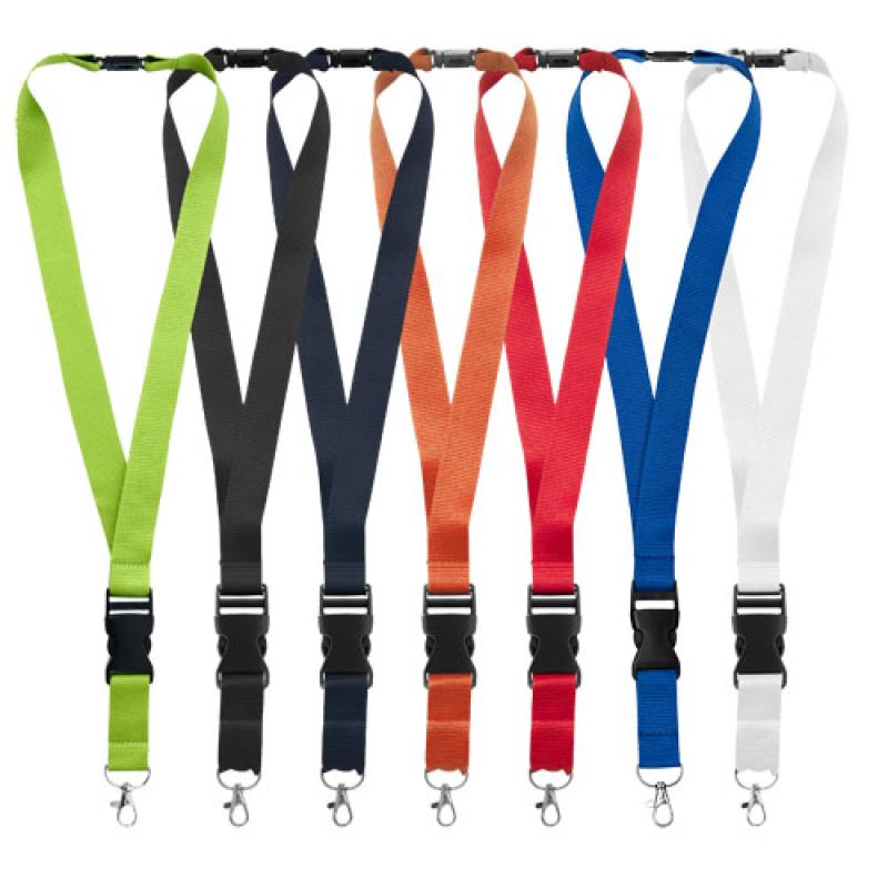 Lanyard con hebilla separable y clip de seguridad "Yogi"