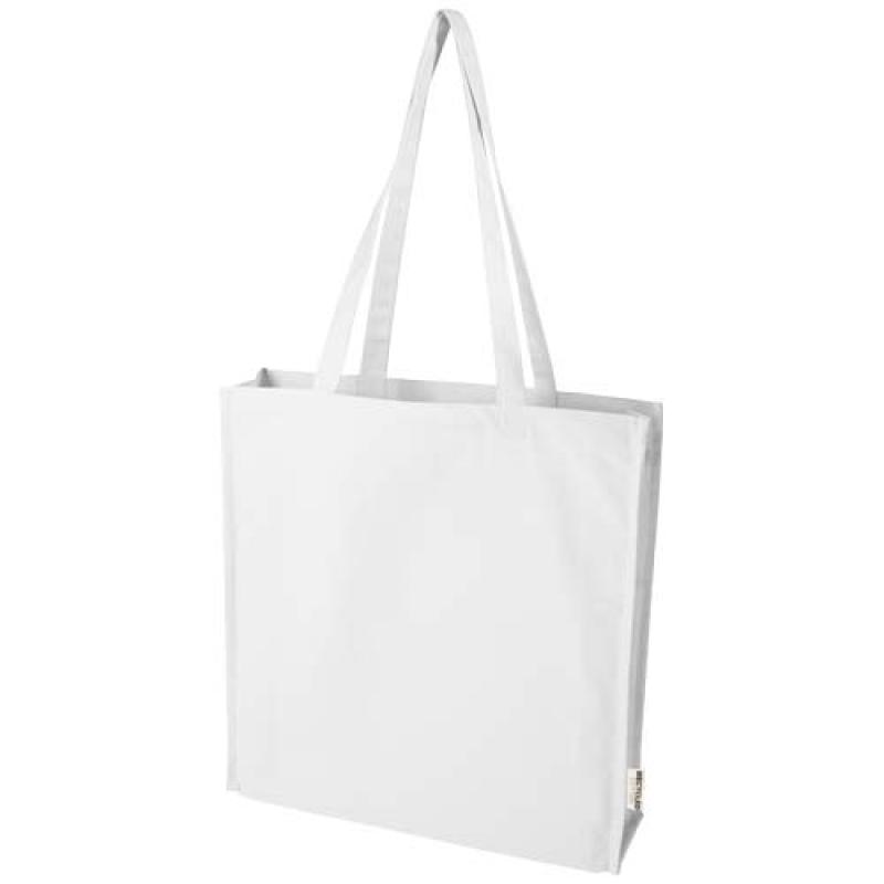 Bolsa Tote algodón reciclado 100% GRS con refuerzos de 270 g/m² "Florida" 14L