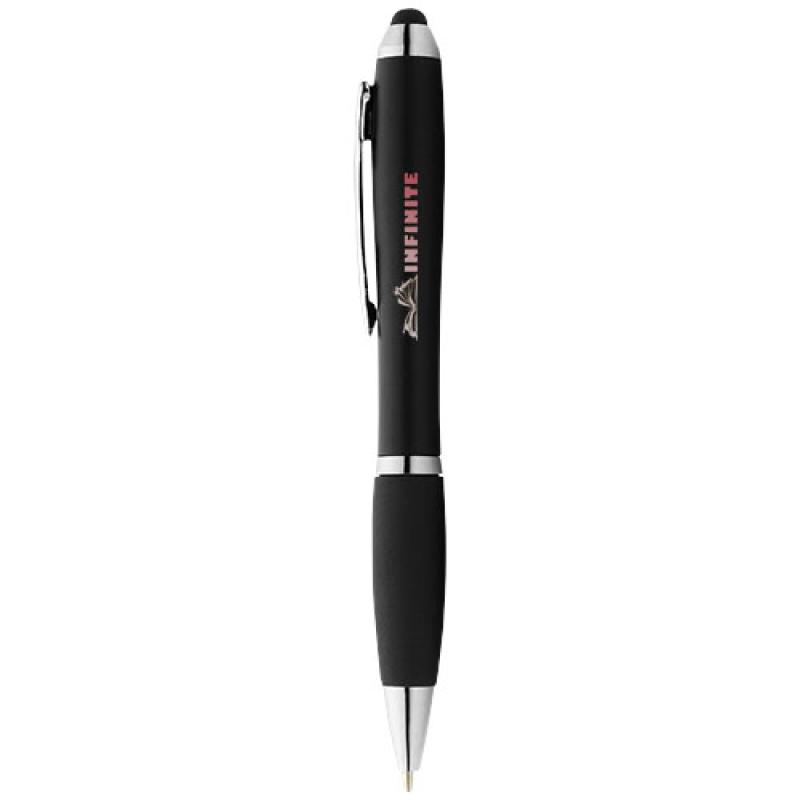 Bolígrafo stylus de color con empuñadura negra "Nash"