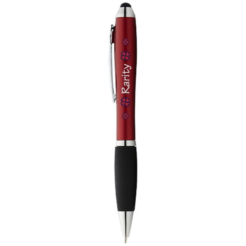 Bolígrafo stylus de color con empuñadura negra "Nash"