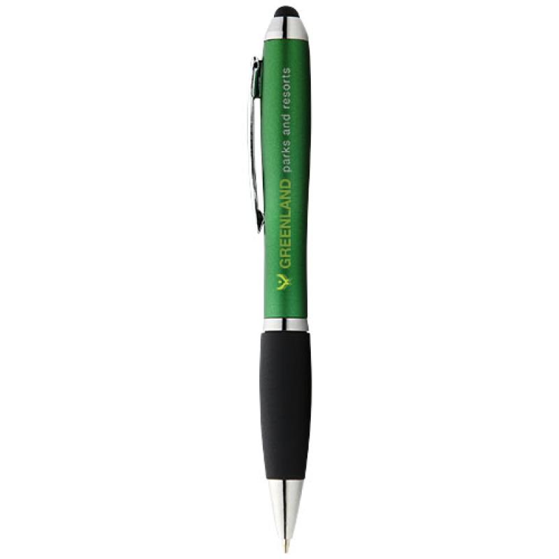 Bolígrafo stylus de color con empuñadura negra "Nash"