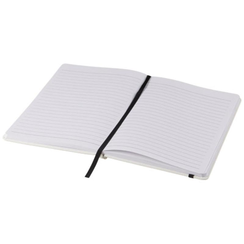 Libreta A5 blanca con cinta de color "Spectrum"