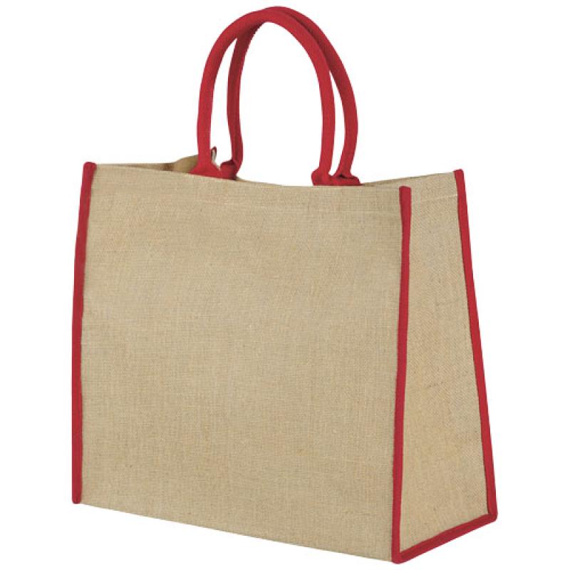 Bolsa Tote de yute con bordes contrastados "Harry"