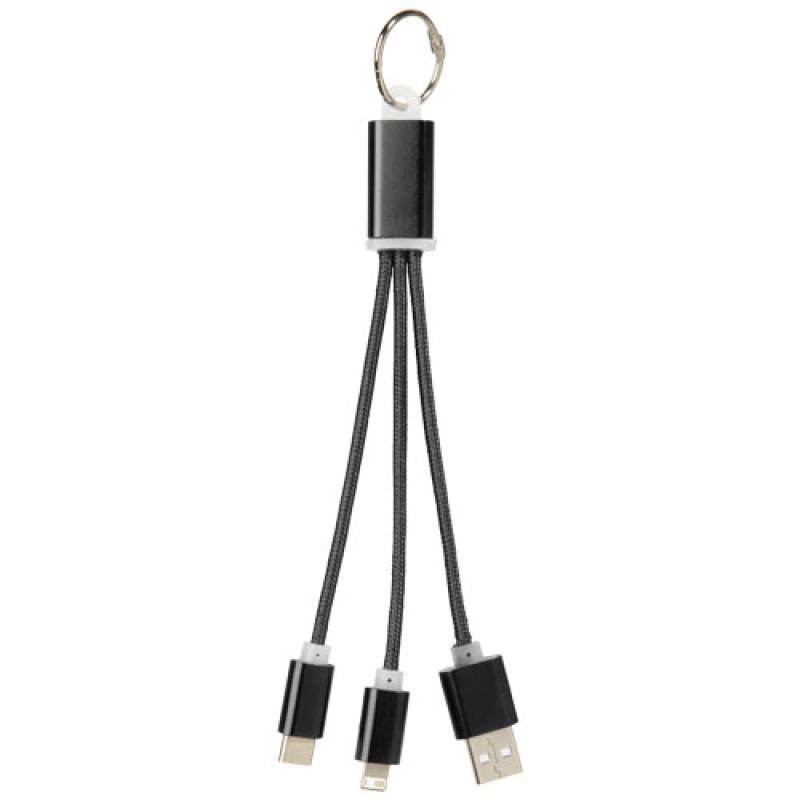 Cable de carga 3 en 1 con llavero "Metal"