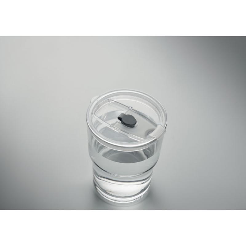 Vaso de cristal con pajita 400ml