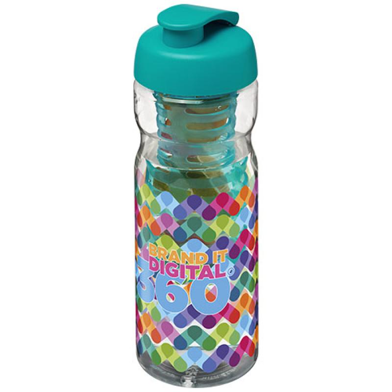 H2O Active® Base Bidón deportivo e infusor con Tapa Flip de 650 ml