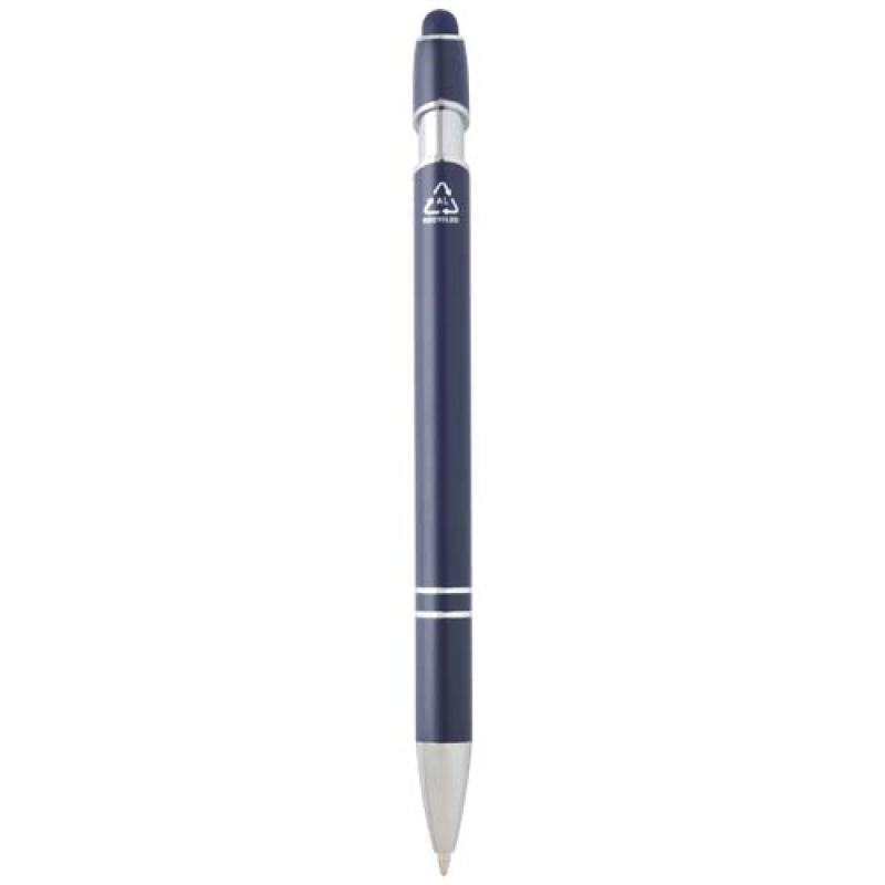 Bolígrafo con acabado plateado "Kish" (tinta azul)