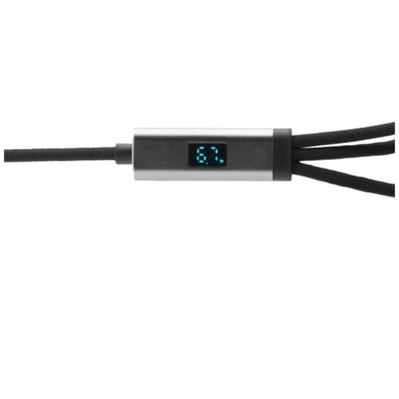 Cable de carga ultrarrápida de 100 W 5 en 1 de rPET "SCX.design C53"