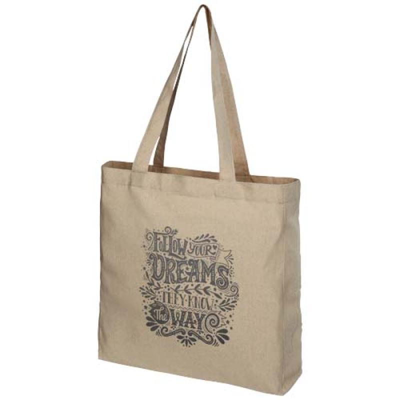 Bolsa Tote de algodón reciclado de 210 g/m² con refuerzos "Pheebs"