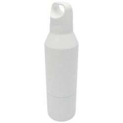 Botella isotérmica de acero inoxidable reciclado de 600 ml con certificado RCS y vaso de 300 ml "Odessy"