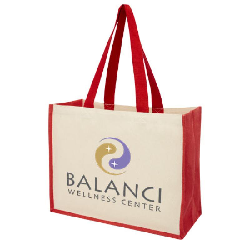 Bolsa Tote para compras de lona y yute de 320 g/m² "Varai"