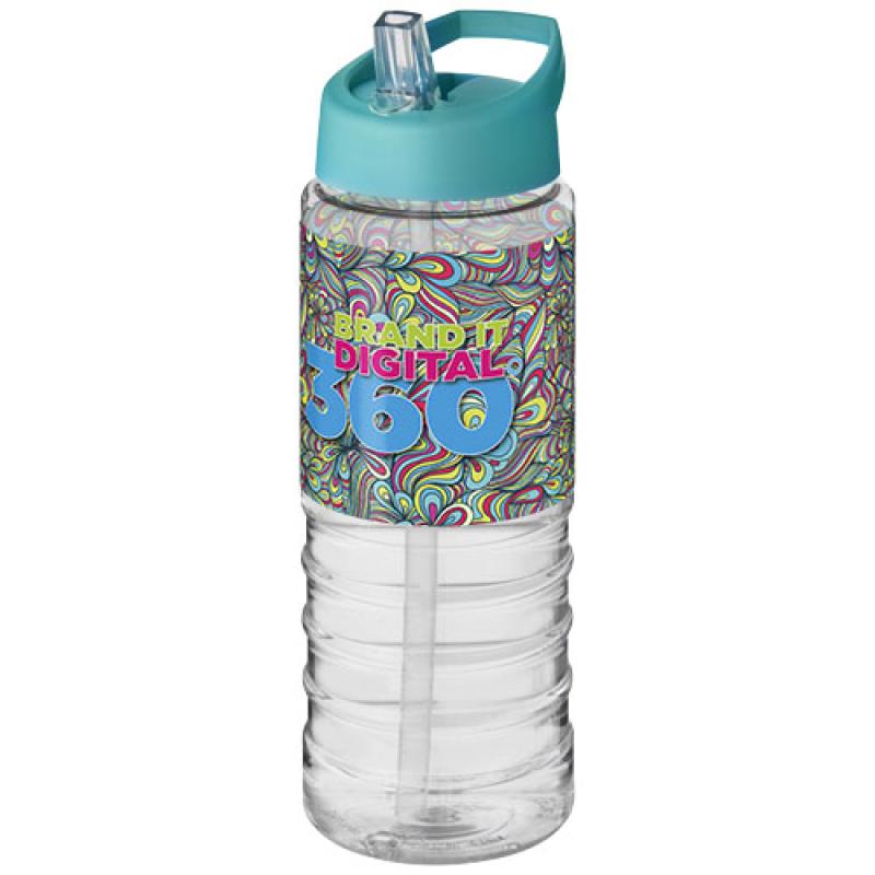 Bidón deportivo con tapa con boquilla de 750 ml H2O Active® "Treble "