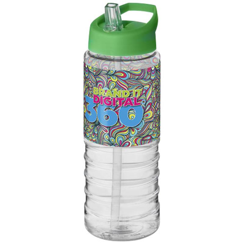 Bidón deportivo con tapa con boquilla de 750 ml H2O Active® "Treble "