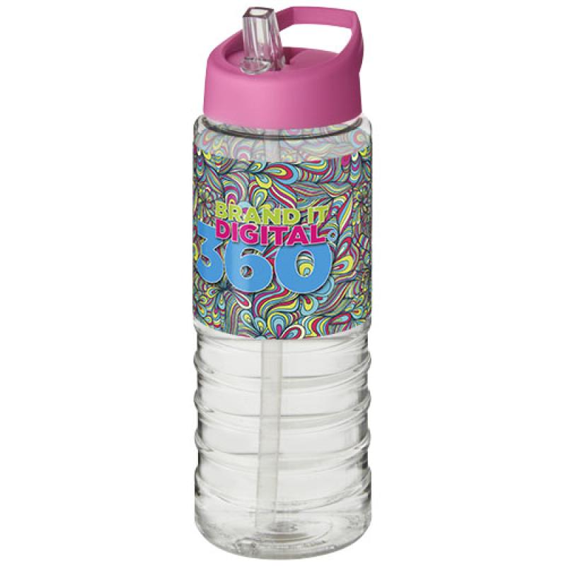 Bidón deportivo con tapa con boquilla de 750 ml H2O Active® "Treble "