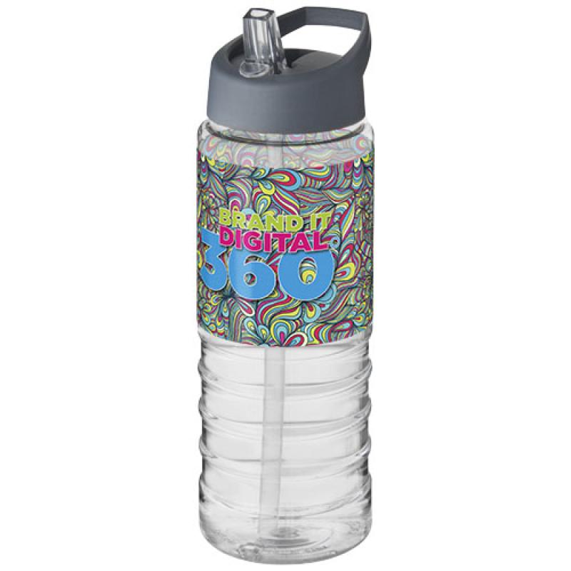 Bidón deportivo con tapa con boquilla de 750 ml H2O Active® "Treble "