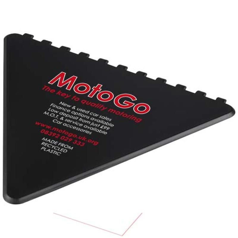 Frosty triangular recycled plastic ice scraper