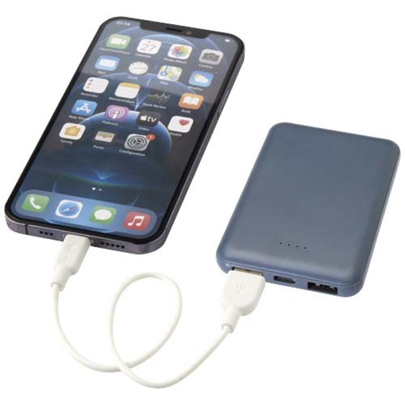 Batería externa tipo C de plástico reciclado de 5000 mAh "Asama"