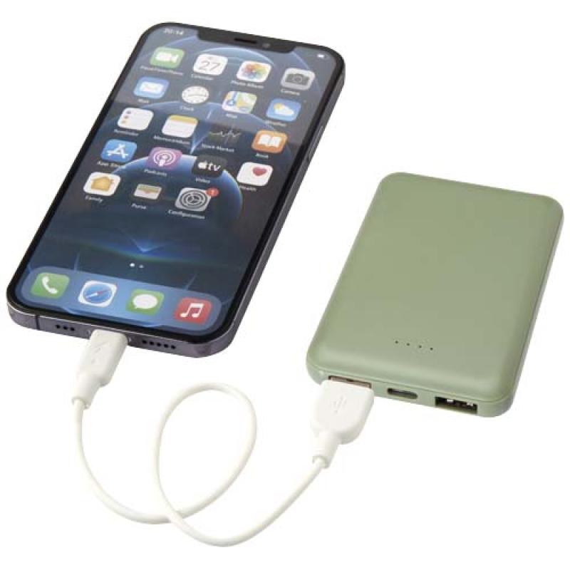 Batería externa tipo C de plástico reciclado de 5000 mAh "Asama"
