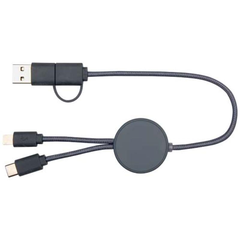 Cable 5 en 1 de plástico reciclado de 30 cm para sincronización de datos y carga rápida de 27 W "Citala"