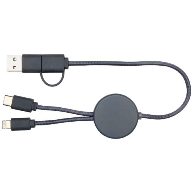 Cable 5 en 1 de plástico reciclado de 30 cm para sincronización de datos y carga rápida de 27 W "Citala"
