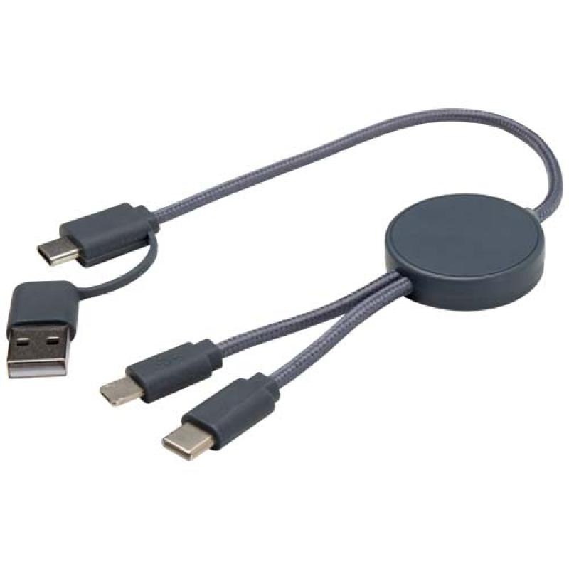 Cable 5 en 1 de plástico reciclado de 30 cm para sincronización de datos y carga rápida de 27 W "Citala"