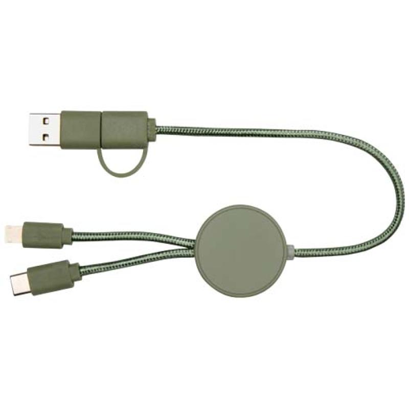 Cable 5 en 1 de plástico reciclado de 30 cm para sincronización de datos y carga rápida de 27 W "Citala"