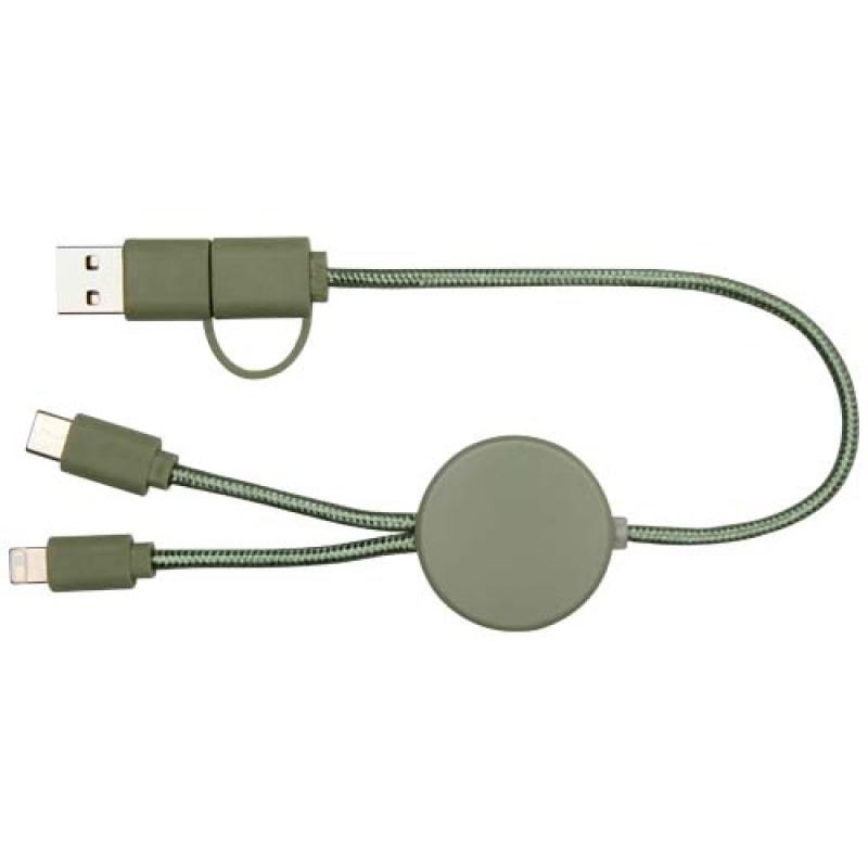 Cable 5 en 1 de plástico reciclado de 30 cm para sincronización de datos y carga rápida de 27 W "Citala"